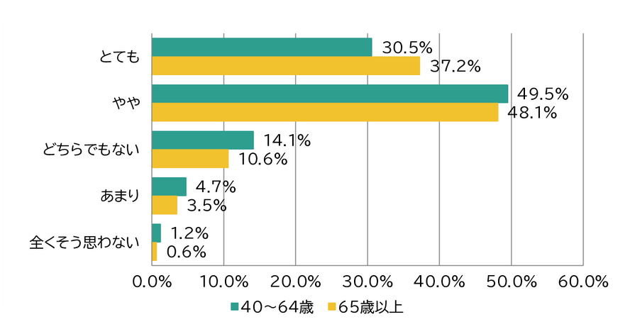 上記質問結果を表示したグラフ