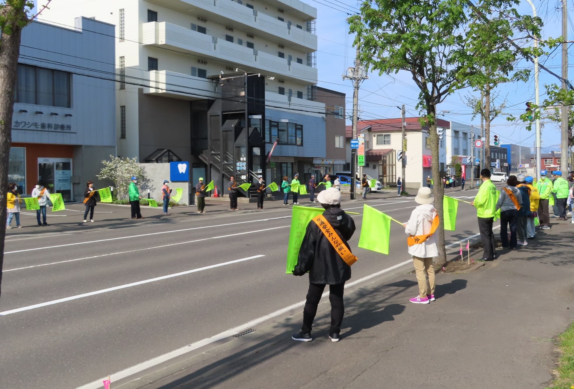 北東白石地区交通安全早朝街頭啓発